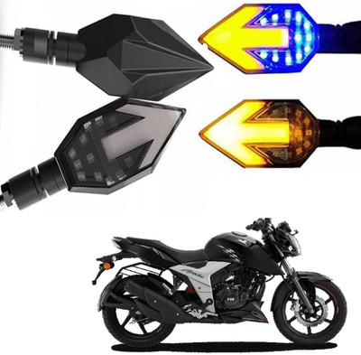 BRPEARl Side LED Indicator Light for TVS Apache(Blue, Amber)