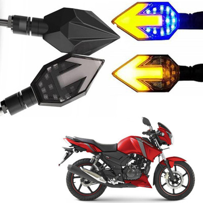 BRPEARl Side LED Indicator Light for TVS Apache RTR 160(Blue, Amber)