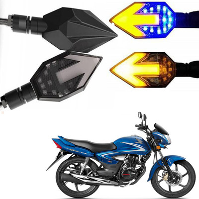 BRPEARl Side LED Indicator Light for Honda CB Shine(Blue, Amber)