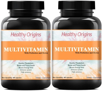 Healthy Origins Multivitamin Health Booster- With Herbal Extracts and Minerals (Pack Of 2) Ultra(2 x 60 No)