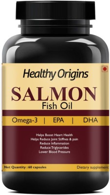 Healthy Origins Salmon Fish Oil with 1000mg Fish Oil and 300mg Omega 3 Ultra(60 No)