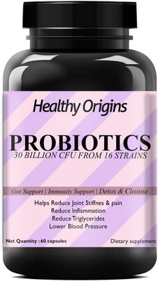 Healthy Origins Probiotic Supplement 30 Billion Cfu & Prebiotics Capsules Pro(60 No)
