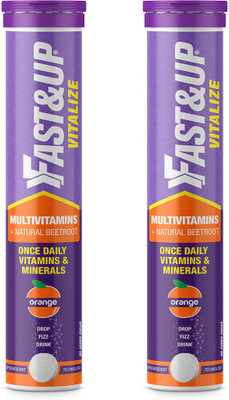 FAST&UP Vitalize Multivitamin For Men & Women-21 Vital Vitamins&Minerals For Daily Health(2 x 20 Tablets)