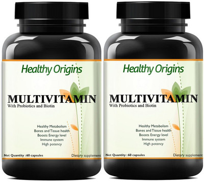 Healthy Origins Multivitamin with Ginseng Extract, Taurine and Multiminerals (Pack Of 2) Ultra(2 x 60 No)