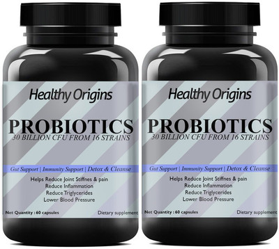Healthy Origins Probiotics Supplement Digestion Capsule (Pack Of 2) Ultra(2 x 60 No)