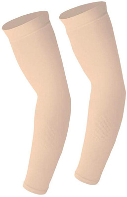 Aadikart Cotton Arm Sleeve For Men & Women(L, Beige)