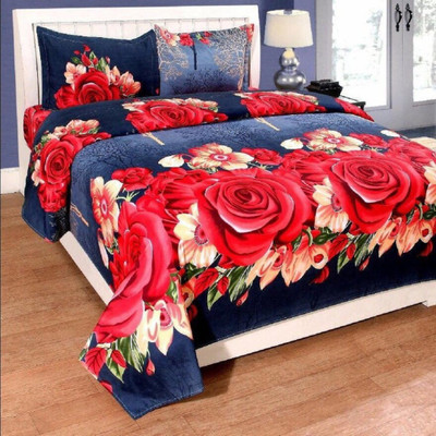 n g products 150 TC Polycotton Double 3D Printed Flat Bedsheet(Pack of 1, 3D Printed)