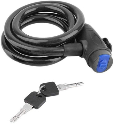 AXWee ® Anti Theft Multipurpose Bike Helmet Lock with 2 Security Keys for Bike, Bicycle, Motorcycle, Luggage and Helmet Cable Lock(Black)