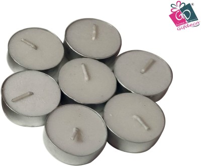 GIFDECO 50 pcs T-light Pack White Candle(White, Pack of 50)