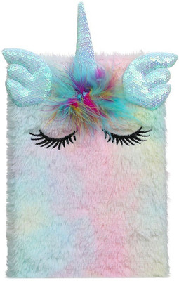 okji enterprises Diaryfursequin Regular Diary Single rule 100 Pages(Multicolor)