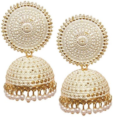 Aadiyatri Aadiyatri Gold Plated Traditional Jhumka Earrings for women Beads Brass Jhumki Earring