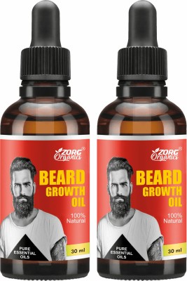 Zorg Organics Premium Natural Beard Growth Oil for Strong and Healthy Beard Growth Hair Oil(60 ml)