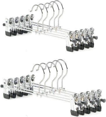 Flipkart SmartBuy Adjustable Clip with Strong Grip Steel Shirt Pack of 12 Hangers For  Shirt(Steel)