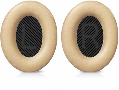 SYGA Headphone Replacement Ear Cushion Pads Compatible with Bose Quiet Comfort QC2 QC15 QC25 QC35 AE2 AE2i AE2 AE2-W (Beige) Over The Ear Headphone Cushion(Pack of 1, Beige, Black)