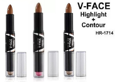 MYEONG BEST 2 IN 1 V-FACE HIGHLIGHTER & CONTOUR STICK Concealer(Brown, 24 g)