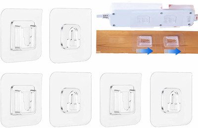 JIALTO 8Pcs Double-Sided Adhesive Wall Hooks Hanger Strong Transparent Wall Hook|13.2lb Hook 1(Pack of 8)