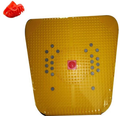 Acufit MAT123 Acupressure Foot Massager For Pain Relief with Powerful Magnetic Pyramids Yellow 6 mm Accupressure Mat With Thumb Pad Massager(Yellow)