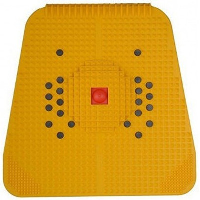 Acufit MAT105 Acupressure Mat with Magnets Pyramids for Pain Relief Yellow 5 mm Massager(Yellow)