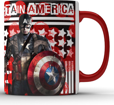 Unbounded Company Captain America Ceramic Coffee Mug(325 ml)