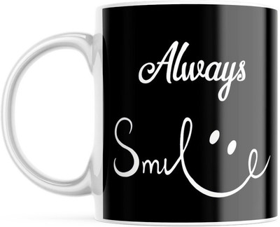 purezento Always Smile Ceramic Coffee Mug(350 ml)