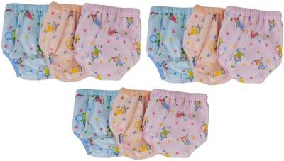 MW PRINTS Kids PVC Diaper Joker Plastic Panty Baby Nappy Panty Training Pants with Inner absorbable Cloth & Outer Plastic Reusable & Waterproof pants, plastic panties, diaper covers, nappy covers, nappy wraps, wraps or pilchers(0-3 Months)