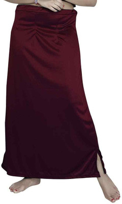 YMS DARKMAROONLYCRAPETTICOATALINE Lycra Blend Petticoat(L)