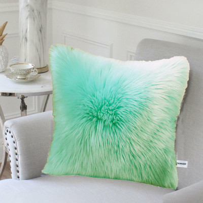 PICKKART Microfibre Abstract Cushion Pack of 1(Light Green)