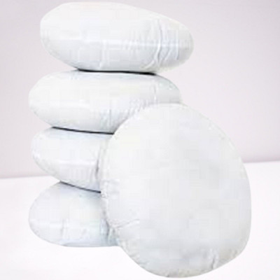 Golden Microfibre Solid Cushion Pack of 5(White)