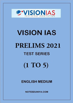 VISION IAS Prelims Test Series 2021 1 To 5 English Medium(Paperback, Vision IAS)
