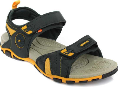 Sparx SS 491 Men Sandals(Yellow, Black , 8)