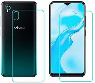 SOLIVAGANT Front and Back Tempered Glass for Vivo Y1s(Pack of 2)