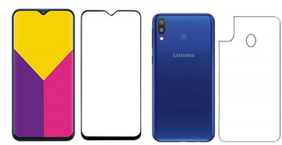 VOSKI Front and Back Tempered Glass for Samsung Galaxy M20(Pack of 2)