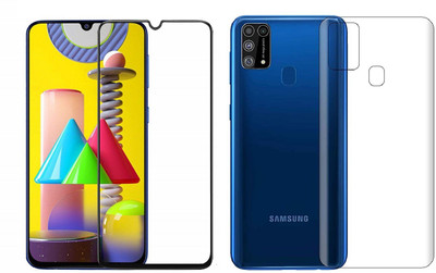 VOSKI Front and Back Tempered Glass for Samsung Galaxy M31(Pack of 2)