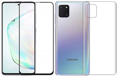 VOSKI Front and Back Tempered Glass for Samsung Galaxy Note 10 Lite(Pack of 2)