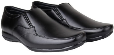 HIKBI Leather Formal Office Shoes/Daily Wear/Formal Shoes Slip On For Men(Black)