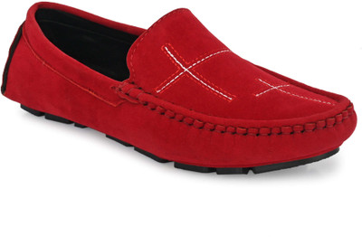 CHAVI COLLECTION Loafers For Men(Red , 7)