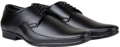 HIKBI Leather Formal Office Shoes/Daily Wear/Formal Shoes Lace Up For Men(Black)