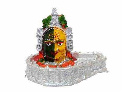 the monumet shop Shri Baba mahakal jotirling handcraft idol of baba mahakaal ( ADISHAKTI SWAROOP ) , made in india best item for gift, puja and car deshboard Decorative Showpiece  -  10 cm