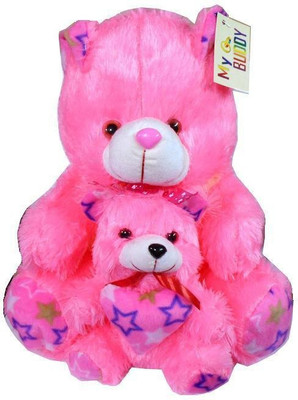 MYBUDDY TEDDY MOM WITH SWEET BABY 50 cm Pink MYBUDDY Teddy Bears