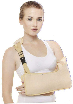 Shop & Shoppee Pouch Arm Sling Breathable Mesh Shoulder/Elbow Immobilization Guard Hand Support Elbow Support(Beige)
