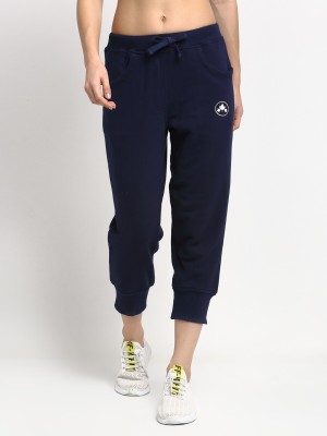 A nd J Solid Women White Track Pants