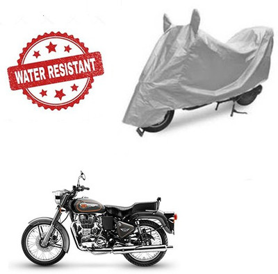 Feel heaven Two Wheeler Cover for Royal Enfield(Bullet 500, Silver)