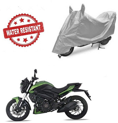 saanvi Two Wheeler Cover for Bajaj(Dominar, Silver)