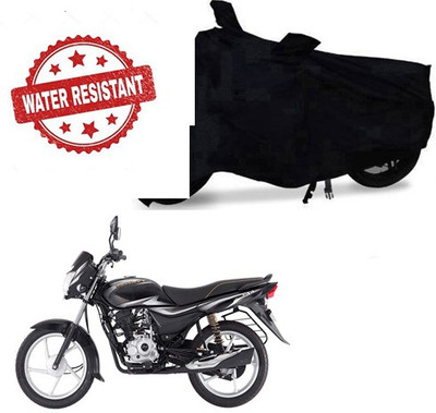 saanvi Two Wheeler Cover for Bajaj(Platina 100 DTS-i, Black)