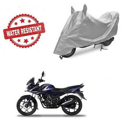 saanvi Two Wheeler Cover for Bajaj(Discover 150 f, Silver)