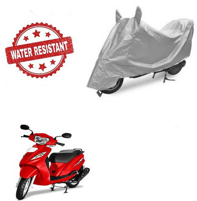saanvi Two Wheeler Cover for TVS(Wego, Silver)