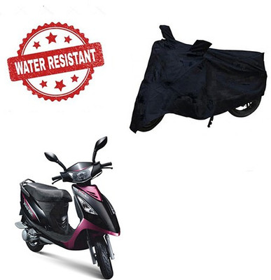 saanvi Two Wheeler Cover for TVS(Scooty Streak, Black)