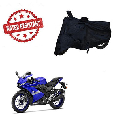 Feel heaven Two Wheeler Cover for Yamaha(R15 V3, Black)