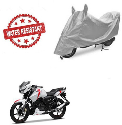 Atulit enterprises Two Wheeler Cover for TVS(Apache, Silver)