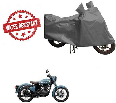 RPSENTTERPR Waterproof Two Wheeler Cover for Royal Enfield(Classic 350, Grey)
